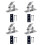 Solar Panel Mounting Brackets Set, Adjustable 15-30 Degree Angle, Drill-Free Installation 1