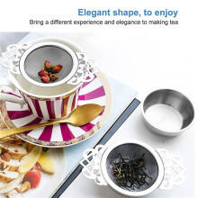 4Pcs Tea Filter, Stainless Steel Tea Strainer with Bowl, Ultra Fine Mesh Tea Strainers with Double Winged Handles