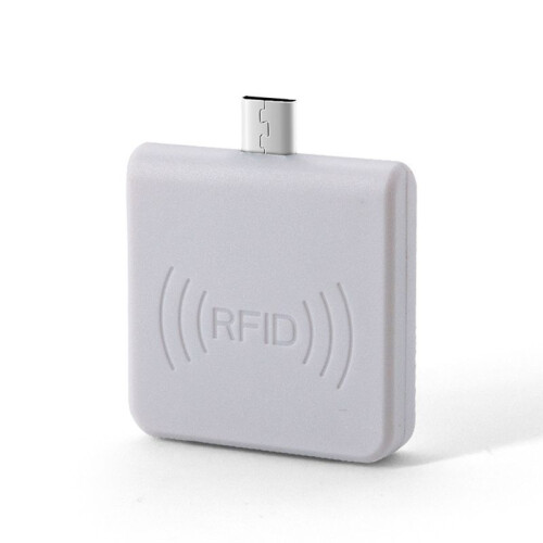 FDX-A,B Animal ID Reader Micro-USB RFID Ear Tag and Animal 134.2Khz Chip OTG Reader for Cattle White