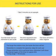 2X Eieruhr Kurzzeitwecker, 60 Minuten Küchentimer Kochen Backen Mechanischer Countdown-Timer Kochtimer