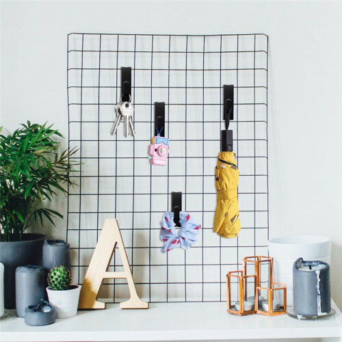 15Pcs Gridwall Hooks Hangers,Grid Panel Hooks Grid Wall Hook Grid Wall Accessories Wire Grid Hook Grid Shelf Hooks 2