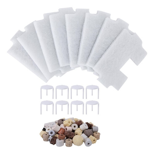 17 Pcs Pond Waterfall Spillway Filter Media, 8 Inch Waterfall Box Filter Pad, Reusable Pond Filter Replacement Mat