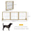 PawHut Barrera para Perro Marrón 210 x 44 x 70 cm 3