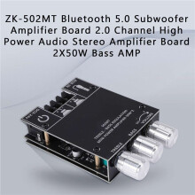 ZK-502MT 5.0 Subwoofer Amplifier Board 2.0 Channel High Power Audio Stereo Amplifier Board 2X50W Bass AMP