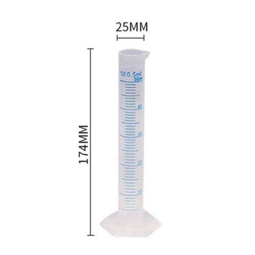 5X Measuring Cylinder Plastic Graduated Tube Tool for Lab(25Ml) 2