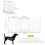 PawHut Barrera de Seguridad Blanco 180 x 74.5 cm 3