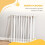 PawHut Barrera de Seguridad Blanco 180 x 74.5 cm 5