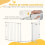 PawHut Barrera de Seguridad Blanco 180 x 74.5 cm 6