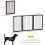 PawHut Barrera de Seguridad Marrón 160 x 1.2 x 76 cm 2