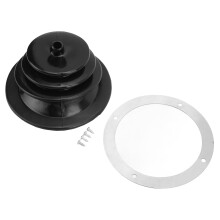 Gear Shift & Handbrake Boot Plate Kit Black Rubber 13.3cm Universal Fit