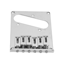 Feste E-Gitarrenbrückentafel Silber mit Montageschrauben