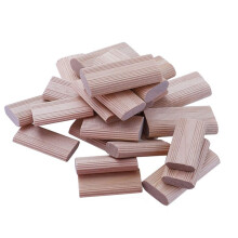 100 Pieces of 6mm Domino Wooden Dowel Connectors, Beech Wood Plugs, Woodworking Furniture Splicing Connectors