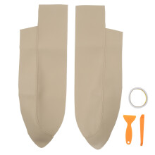 Pair Front Door Armrest Cover for CRV 2007-2011 Beige Microfiber Leather