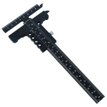 T Ruler Metal Slider Ruler Accurate Woodworker Ruler Angle Measurement Scribe Tool Woodworking Practical CarpenterB