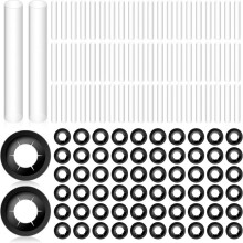 60 Piezas Manguitos Rodillo Silenciosos para Bisagras Puertas Garaje, 11 mm Diámetro Interior, 80 mm Longitud, Juntas Cojinetes para Automóviles,