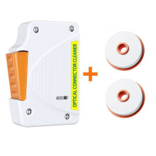 Fiber Optic Cleaner Cassette+2XCleaning Core Fiber End Face Cleaning Box Pigtail Cleaner for SC/FC/ST/LC Cleaner Tool B