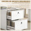Homcom Escritorio Reversible Blanco 163 x 39 x 75 cm 5
