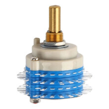 Interrupteur Rotatif pour Électronique, Diamètre de L'Arbre: 6 mm, 24 Étapes, Longueur de L'Arbre: 20 mm, Mécanisme de Fabrication Pré-Rupture.