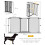 PawHut Barrera de Seguridad Negro 206 x 90 cm 5