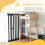 PawHut Barrera de Seguridad Negro 206 x 90 cm 8