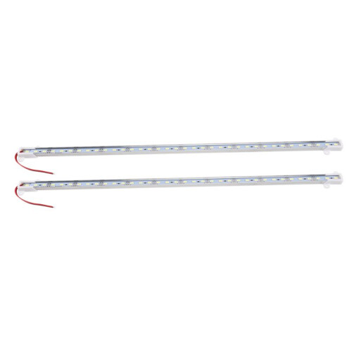 40x 50CM 12V 36 LED 5630 SMD Hard Strip Light Aluminum Shell with End Cap White 1