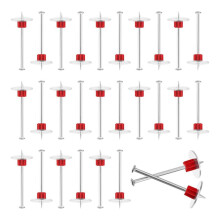 Washer Pin Powder Fastening Tool Powder Actuated Fasteners Alloy Steel Drive Pin Diameter with 1 Inch Washer, 100 Pcs