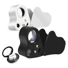 30- Bis 60-Fache Juwelierlupe, Beleuchtete Juwelierlupe, Faltbare Schmucklupen mit Hellem LED-Licht für Edelsteine