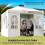 Outsunny Carpa Plegable Blanco 293 x 293 x 272 cm 4