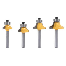 4Pcs 1/4 Inch Shank Round over Router Bits Corner Rounding -Forming Edging Tool Set, 5/16 Inch 3/16 Inch 1/4 Inch 1/8 Inch Radius for Woodworking