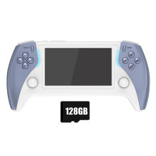 Console de Jeux Vidéo Portable PROJECT X PRO, 128 Go + 20 000 Jeux, Écran 4,3 Pouces, Son Stéréo 3D, Prise en Charge de  de 20 Simulateurs B