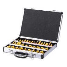 35 Pezzi 1/4 Pollice Gambo Router Bit Set Dritto Scanalatura Perline Frese Lavorazione del Legno Utensili da Taglio Incisione