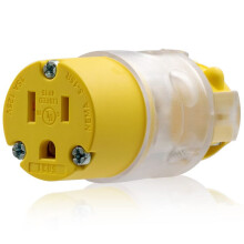 Lighted 15Amp 125Volt NEMA 5-15R 2 Pole 3 Wire Grounding Straight Blade Electrical Connector Replacement Cord Outlet(US)