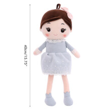 Mädchen-Rag-Puppe 40 cm Spielzeug aus weichem Plüsch & süßes Schlafkissen, Dekoration fürs Zimmer, Geschenk