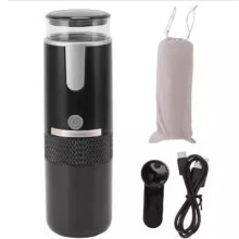 Kaffeemaschine, Tragbarer Kaffeebereiter, Typ C, Wiederaufladbar, 2-in-1-Design, 1200 MAh Akku, eine Taste, zum Wandern