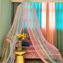 European Round Dream Star Dome Mosquito Net Lace Decoration Blackout Curtain Foldable Round Ceiling Mosquito Net