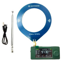 SI4732 Radio 9.9kHz-181MHz LSB USB AM FM 1.9 Inch Display SI4732 Radio Shortwave Radio Receiver+2 Type Antenna