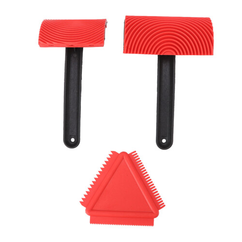 Rubber Wood Grain Painting Tools Set3pcs