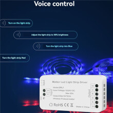 4X Matter Wifi LED Strip Light Controller RGBCW Controller LED Strip Bixb/Siri/voor Home/voor Alexa Control Support