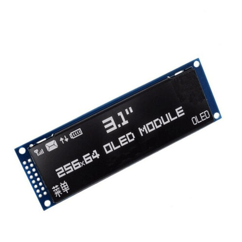 2X Display OLED de 3,12 Polegadas 256x64 SSD1322 Driver Módulo LCD Gráfico Paralelo/SPI Pino de Solda para /C51 Branco 2