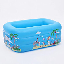 XL Large Foldable Dog Swimming Pool for Pets and Kids, Blue Paddling Pool 160 x 30 cm