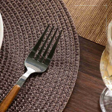Runde Geflochtene Tisch Sätze Satz Von 12 Tisch Sätze für Esstische Gewebte Waschbare Rutschfeste Tisch Sätze 15 Zoll ()