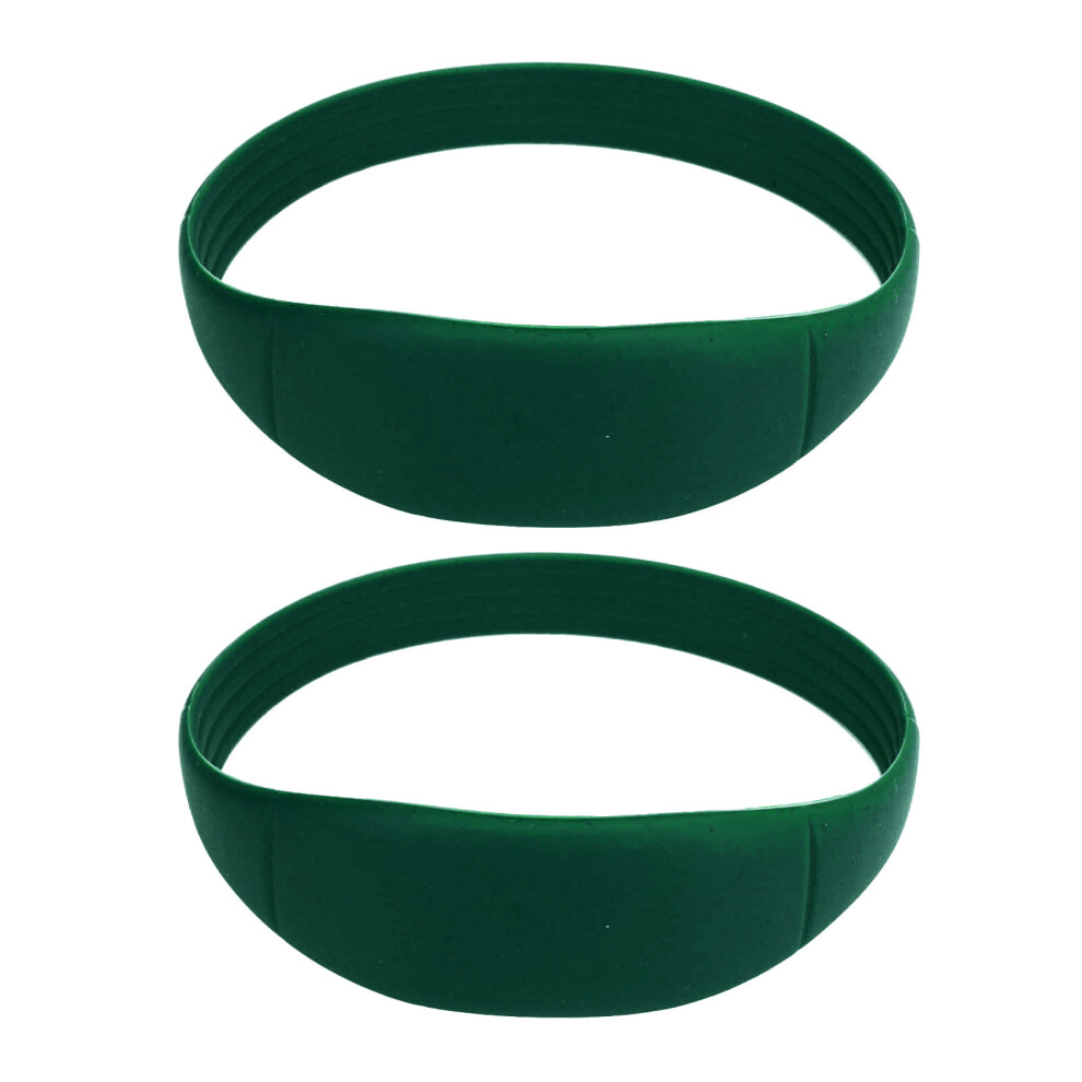 Dark/Green 2Pcs Silicone Patella Tendon Knee Straps, One Size Multifunctional Support