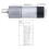 DC-Getriebemotor mit Encoder – 12V, 12 U/min, 25mm, D Rechts/Links 9