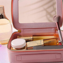 Transparent Cosmetic Box Zipper Leather Tourism Cosmetics Storage Box Square Air Cushion Box Lipstick Box