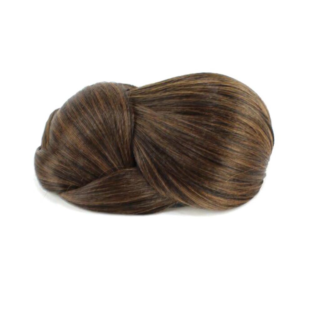 Bright-Home (Black Brown) Bridal Ball Head Wig Hair Bun Hair Replacement Wigs Cute Hair Style For Christmas Halloween Hair Style