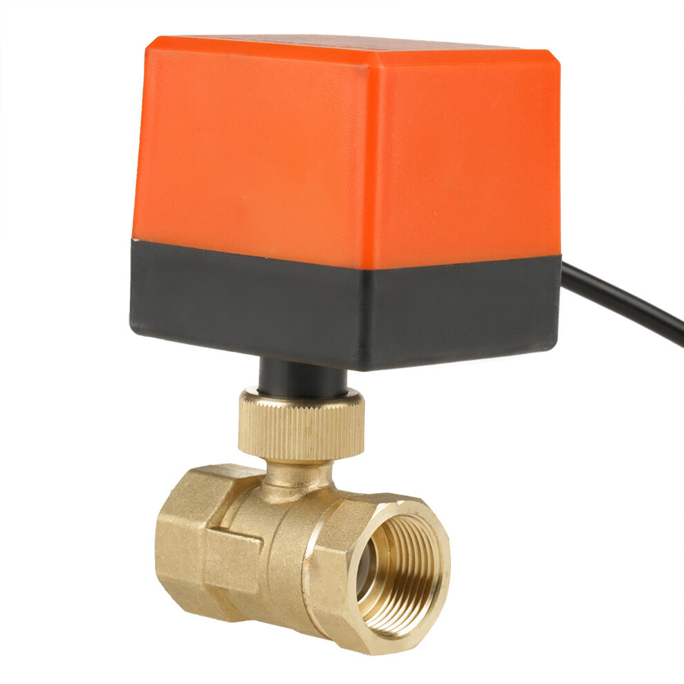 12V DC Brass Motorised Valve G3/4 DN20