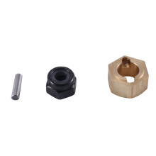 8St Messing 7Mm Wiel Hex Hub Adapter voor FMS FCX24 1/24 RC Crawler Auto Upgrade Onderdelen Accessoires