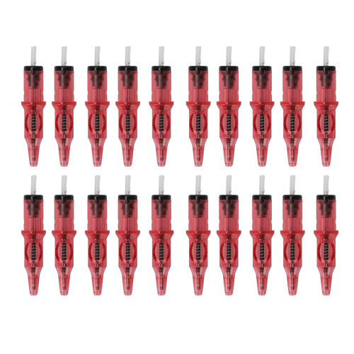 20 pezzi cartucce penna a sfera da 5ml per tatuaggi, rosso, per pratica 1
