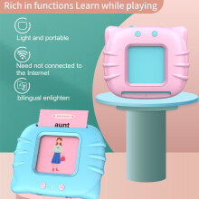 Talking Flash Cards Learning Toy for Toddlers 0-3, Blue, 118 Double Side Cards