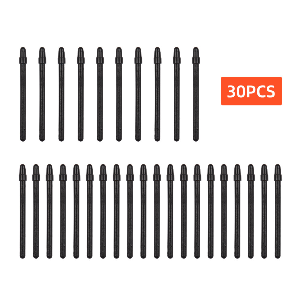 30Pcs Pen Nibs & Steel Clips For T505 Graphics Drawing Tablet Black 6931389031320